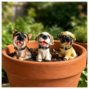Statuetta in Resina di Animali Domestici: Pug, Schnauzer, Dalmatino, Chihuahua, Rottweiler, Bulldog, <span class=keywords><strong>Beagle</strong></span>, Westie, Pastore Tedesco - Miniatura da Giardino - Product Image 5