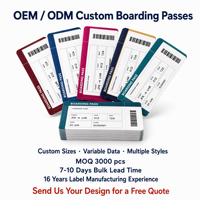 Imprimante de billets d'avion personnalisés en papier couché fantaisie avec impression offset et format sur mesure