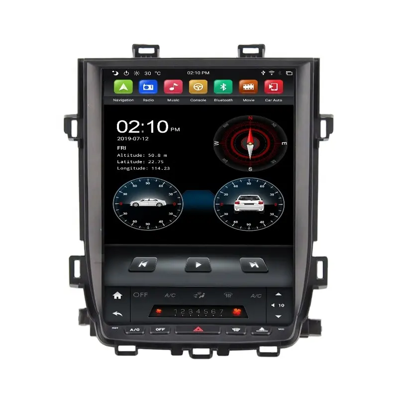 12.1 ''ऊर्ध्वाधर स्क्रीन 4G + 64GB टेस्ला टोयोटा Alphard के लिए एंड्रॉयड 9.0 कार रेडियो कार मल्टीमीडिया प्लेयर 2008-2015 CarPlay + डीएसपी + आईपीएस