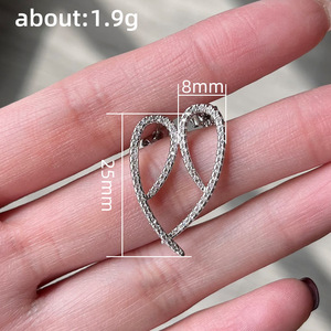 Orecchini Pendenti a Spirale con Zirconi, Design Minimalista per Uso Quotidiano e Feste, Gioielli di Moda per Donne, Idea Regalo - Product Image 3