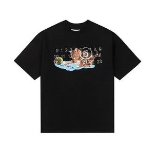 Camiseta de Manga Corta con Cuello Redondo y Estampado Digital de Gato, Estilo Holgado, para Hombre y Mujer, Maison MM6, Nueva Colección 2026 - Product Image 6