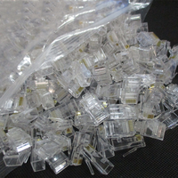 100 pièces/sac RJ45 Ethernet Module prise plaqué or 8P8C OEM mâle ABS RJ45 femelle réseau LAN connecteur Cat5e Cat6 RJ45