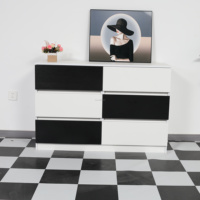 Meuble de rangement pour chambre à coucher, armoire à 6 tiroirs, 47 pouces de large, commode à double tiroir pour chambre à coucher