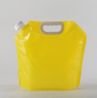 Sac à eau en plastique pliable portable 5L-10L avec poignée de joint de bec
