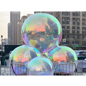 Boule miroir gonflable personnalisable pour décoration de mariage et de fête, avec couleur laser - Product Image 1