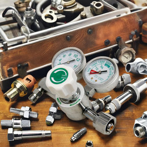 Meadese Dubbele Manometer <span class=keywords><strong>Regulator</strong></span> Ziekenhuis Medische Zuurstof Cga540 - Product Image 3