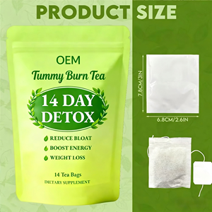 Té OEM para quemar grasa abdominal, desintoxicación de 14 días, mezcla de té verde, cassia, morera y moringa, reduce la hinchazón, aumenta la energía, caja de bolsitas de té para bajar de peso - Product Image 4
