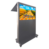 Mobile 65 pouces 55 pouces haute luminosité 2500 Nits Outdoor TV Monitor LCD Panel Waterproof Touch Screen Digital Signage