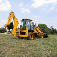 2.5 Ton 4 In 1 Bucket Backhoe Excavator Loader Diesel 4X4 Excavator depan Backhoe Loader