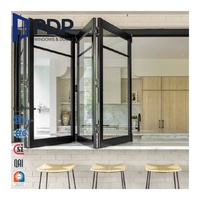 Ventana Plegable de Vidrio sin Marco, de Aluminio con Rotura de Puente Térmico, de 2 Paneles, Horizontal, Eficiente Energéticamente, Moderna, Venta al Por Mayor PDP