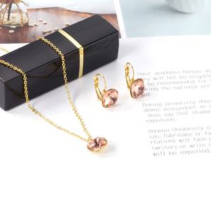 ชุดเครื่องประดับเซอร์คอนสีเขียวและหลากสี ชุดเครื่องประดับสแตนเลสสำหรับผู้หญิง ต่างหูและจี้ ชุดเครื่องประดับทองคำ - Product Image 6