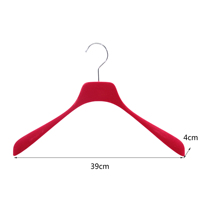 Cintre en velours floqué pour vêtements, cintre de boutique, support de logo personnalisé, cintre robuste antidérapant pour affichage en magasin