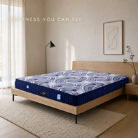 Matelas simple de qualité commerciale, durable, écologique, haute densité, en mousse à mémoire de forme premium et ressorts souples