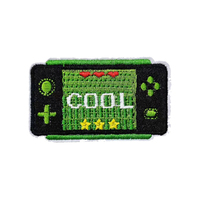 Parche bordado termoadhesivo con diseño de control de videojuegos 'Game on' y 'Level up' para mochila de jugador, chaqueta y decoración DIY de accesorios