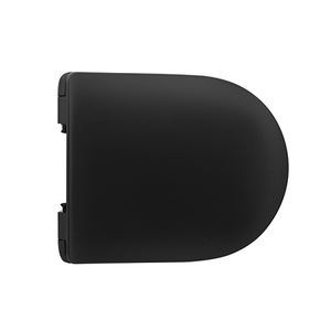 Siège de toilette Greta noir mat, longueur 48 cm, fonction de fermeture douce - Product Image 1
