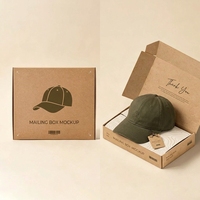 Boîte d'expédition pour chapeaux en carton ondulé écologique avec logo personnalisé, boîtes en forme d'avion pour casquettes