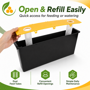 Nouveau distributeur d'eau pour abeilles en PP de 6 L avec bouchon jaune, abreuvoir pour ruche d'abeilles, utilisation en ferme apicole - Product Image 2