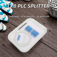 Harga Pabrik Merek OEM MINI PLC Tipe Fiber Optic Splitter 1:8 Tabung Baja 1x8 Jalur Konektor SC UPC/PC FTTH Garansi 5 Tahun