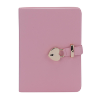Journal secret Wenshun en cuir vintage avec cadenas en forme de cœur, pages à bordure dorée, format B6 A5, pour les voyages, l'écriture quotidienne, cadeau