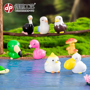 Ornements mignons d'animaux de dessin animé en résine, décorations miniatures pour jardin, décorations autoportantes pour intérieur et extérieur - Product Image 2