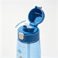 Bouteille d'eau pour enfants avec bec verseur à paille, sans BPA, pour les enfants d'âge scolaire et les tout-petits