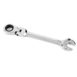 Llave combinada de doble extremo con trinquete y cabeza flexible, llave combinada de boca abierta, herramienta de ferretería pulida a espejo para reparación automotriz - Product Image 4