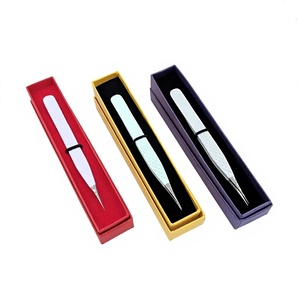 Pince à épiler pour cils de haute qualité, personnalisée, avec revêtement en poudre colorée, en acier inoxydable, pointe lisse, antistatique, longueur 10 mm - Product Image 1