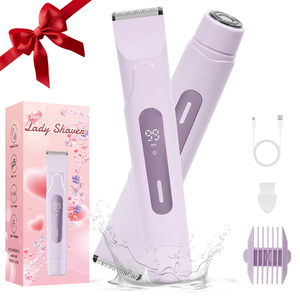 Depiladora 2 en 1 Impermeable <span class=keywords><strong>para</strong></span> Uso en Seco/Húmedo, Rejuvenecimiento de la Piel, Afeitadora Corporal, Depiladora de Nariz, Cejas, Barba, Vello Púbico y Zona del Bikini - Product Image 2