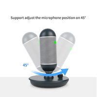 Nouveau microphone à condensateur filaire professionnel RGB USB Type-C 24 bits 48 kHz pour ordinateur, jeux, studio d'enregistrement, avec bouton de sourdine, certifié CE
