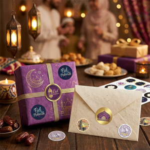Adesivi e Etichette Islamici Musulmani Durevoli, Impermeabili e Resistenti ai Raggi UV per Scatole Regalo e Dolciumi - Ramadan <span class=keywords><strong>Mubarak</strong></span> & Kareem - Product Image 6