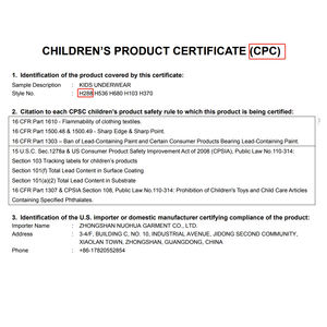 Mutandine per Bambine Approvate da Yeehoo, Vendita all'Ingrosso/ODM/OEM, Boxer per Bambini 100% Cotone - Product Image 4