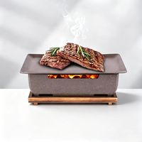 Plaque de cuisson en alliage d'aluminium, plaque de rôtissage intérieure, facile à nettoyer, barbecue à l'alcool pour restaurant