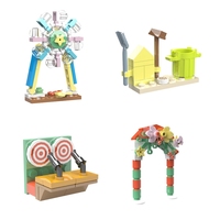 GoldMoc cuenta atrás calendario 24 pequeño parque de atracciones modelo rompecabezas juguetes Navidad Adviento calendario Mini bloques ladrillos juguete de construcción