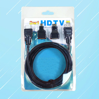 Câble HDMI 3 en 1 avec convertisseurs Mini HDMI et Micro HDMI, câble mâle-mâle de 1,5 m pour caméra vidéo, tablette PC vers TV