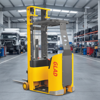 Chariot élévateur gerbeur électrique Glad CPD 1 tonne, batterie plomb-acide, déplaceur latéral hydraulique, pneus polyuréthane, transport en allée étroite 1,2 m