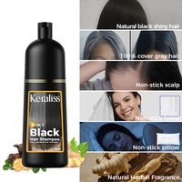 Crème colorante permanente Joynna au gingembre et ginseng 400ml, du blanc au noir, à base de henné naturel et d'huile de nigelle, sans ammoniaque