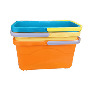Large Thickened Rectangular <b>Mop</b> Bucket With Wheels Portable <b>Flat</b> Bucket For Home Floor Cleaning Mixed Color - Product Image 5