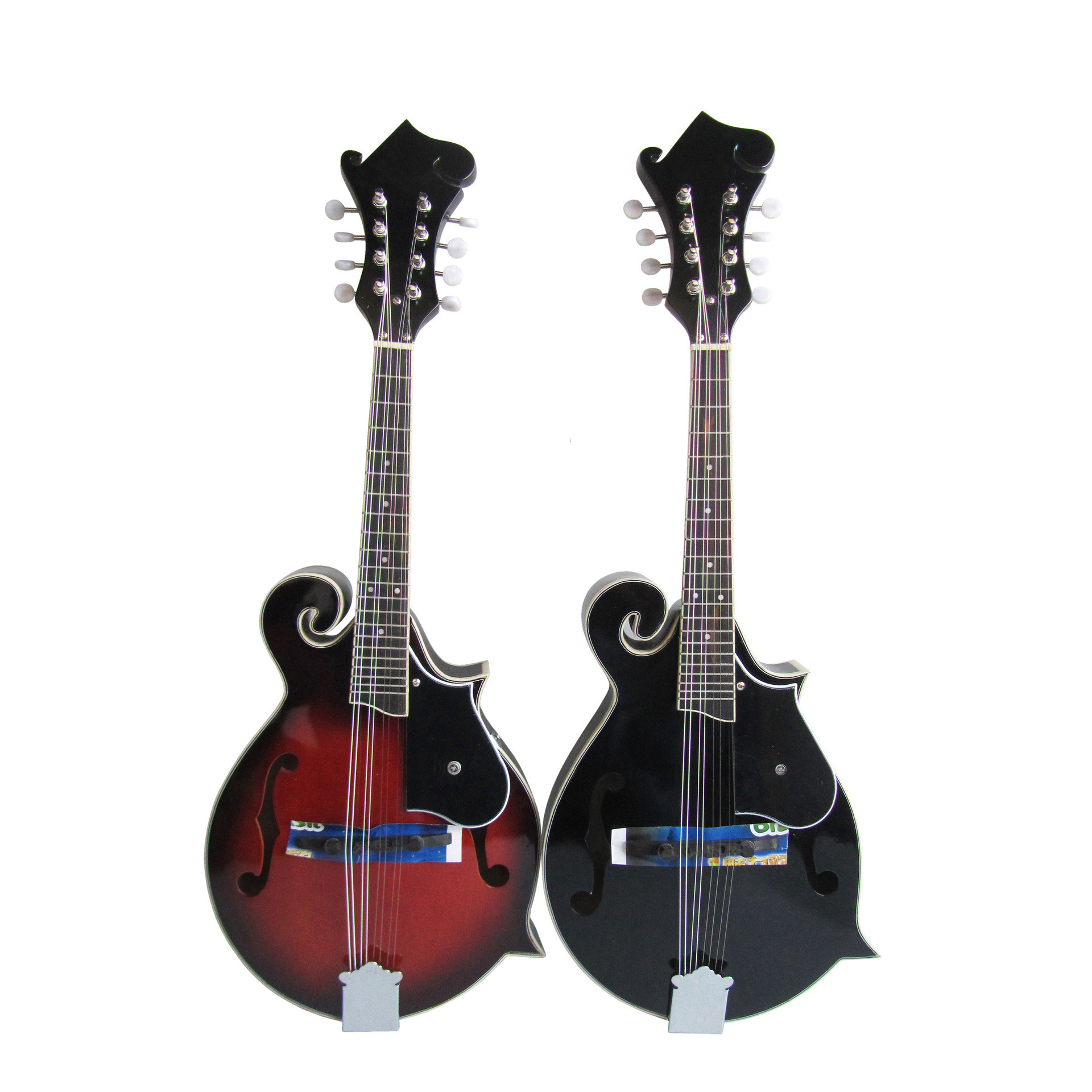 Mandolin Gitar Senar 8 Tipe F, Instrumen Musik Tibet Barat Mandolin dengan Instrumen Senar Casing Kulit