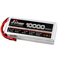 Batterie Lipo haute capacité 4S 14,8V 10000mAh 25C, batterie au lithium pour quadricoptère RC, avion, voiture, bateau