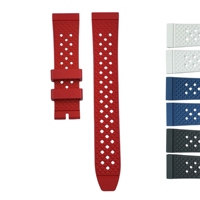 Bracelets de montre FKM à libération rapide, 20 mm, 22 mm, en caoutchouc fluoré respirant, pour montres de plongée
