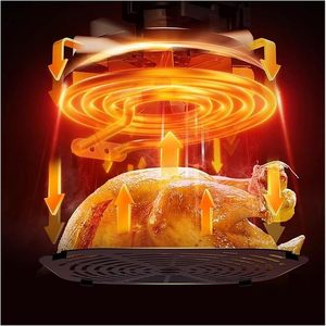 Freidora de Aire Eléctrica de 8.5 Litros en Oferta, Electrodoméstico de Cocina Pequeño con Ventana Visible, Forma Cuadrada y Sin Aceite para Uso Doméstico - Product Image 4
