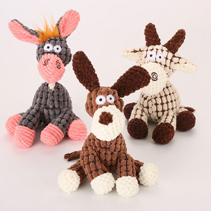 Wholesale Silicat Eco-Friendly <b>Plush</b> Dog Chew Toy with Rope and Cartoon Pattern - Product Image 1