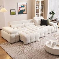 Modernes Stoffsofa im Schlichten Stil, Flach Liegende Couch für Familien-Wohnzimmer-Dekoration