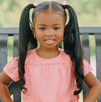 Queue de cheval synthétique longue et bouclée Vivian Hair avec pince à griffes, style Rasta, pour enfants, extension de cheveux avec pinces à griffes