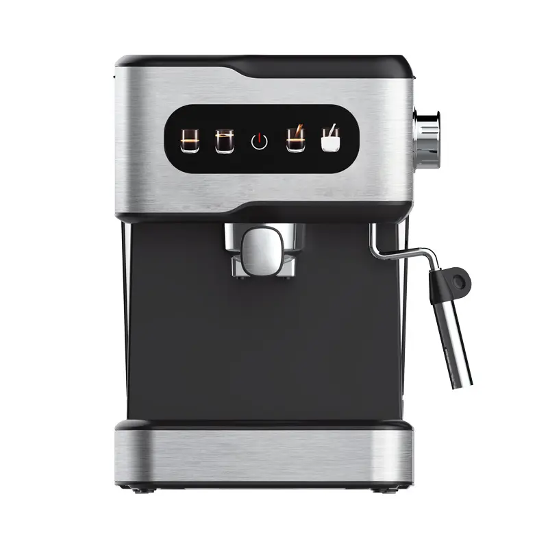 Cafeteira com moedor elétrico manual inteligente, máquina de café espresso automática