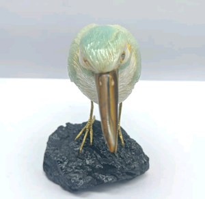 Sculpture d'oiseau en quartz bleu/calcaire noir, art populaire, pour cadeaux de fêtes BJ1117 - Product Image 4