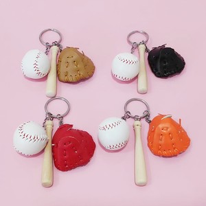 Wholesale Mini Baseball Bat Keychain Wooden Bat Baseball Key Chains Bag Pendant Sports Souvenir Gifts Key Ring Baseball Keychain