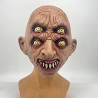 2024 nouveau spot monstre à quatre yeux masque en latex mascarade fête accessoires drôles couvre-chef d'horreur
