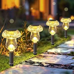 Lámpara Solar LED para Jardín con Forma de Hongo, Apertura Automática, Batería Reemplazable, Resistente <span class=keywords><strong>al</strong></span> Agua, Iluminación Nocturna para Paisajes, Caminos y Patios - Product Image 1