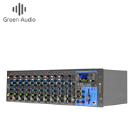 Console audio analogique professionnelle GAX-QX12 à 12 canaux, montée en rack, intégrée avec effets